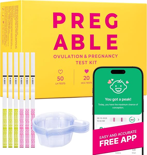 Combo Kit: 50 Ovulation + 20 Pregnancy Tests + 70 Cups