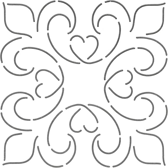 Quilting Creations Elegance Block Quilt Stencil, 6"