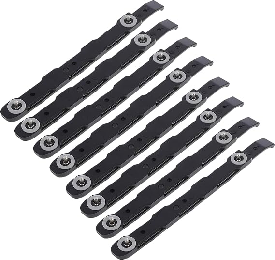 8 Pack Black Chassis Hard Drive Mounting Plastic Rails Durable Anti-Scratch HDD Mount Rails for Desktop Computer Cases Easy Install Drive Bracket Accessories for PC Building Upgrades