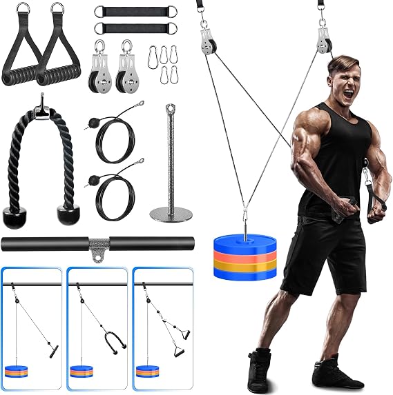 Cable Pull Fitness Home 3 in 1 Double Cable for Lat Pull