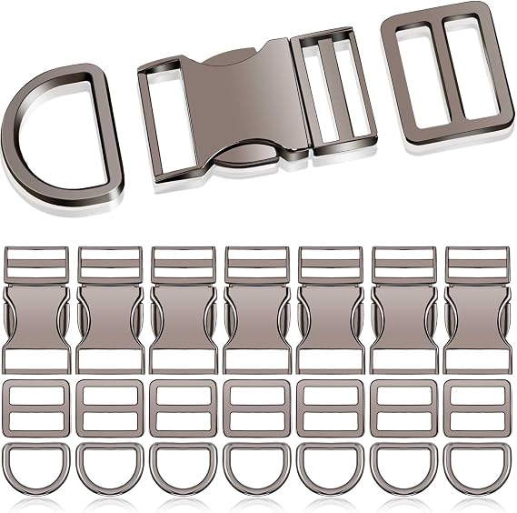 Zeyune 32 Pack Metal Buckles for Straps Dog Collar