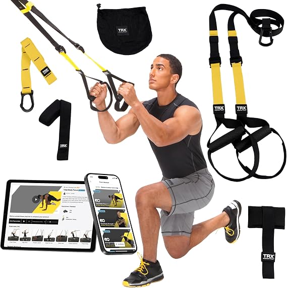TRX Pro3 Home Gym System Professional-Grade Suspension Trainer for Strength Training, HIIT, Cardio & Full-Body Workouts, Durable Design with Indoor & Outdoor Anchors