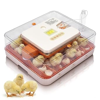 Winado Incubators for Hatching Eggs, 56 Egg Incubator with Automatic Egg Turning, Temperature & Humidity Control, Egg Candler, Automatic Water Filling and Day Counter for Eggs Hatching