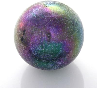 Big Game Toys~Toe Breaker 50mm 2 Jupiter wStand Metallic Iridescent Speckled Marbles Glass Ball Huge Home DecorVase FillerAquarium