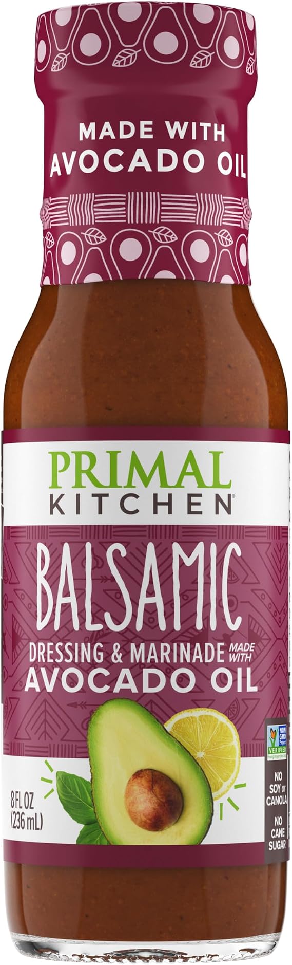 Primal Kitchen, Balsamic Vinegar & Marinade, Avocado Oil, 8 Fluid Ounce