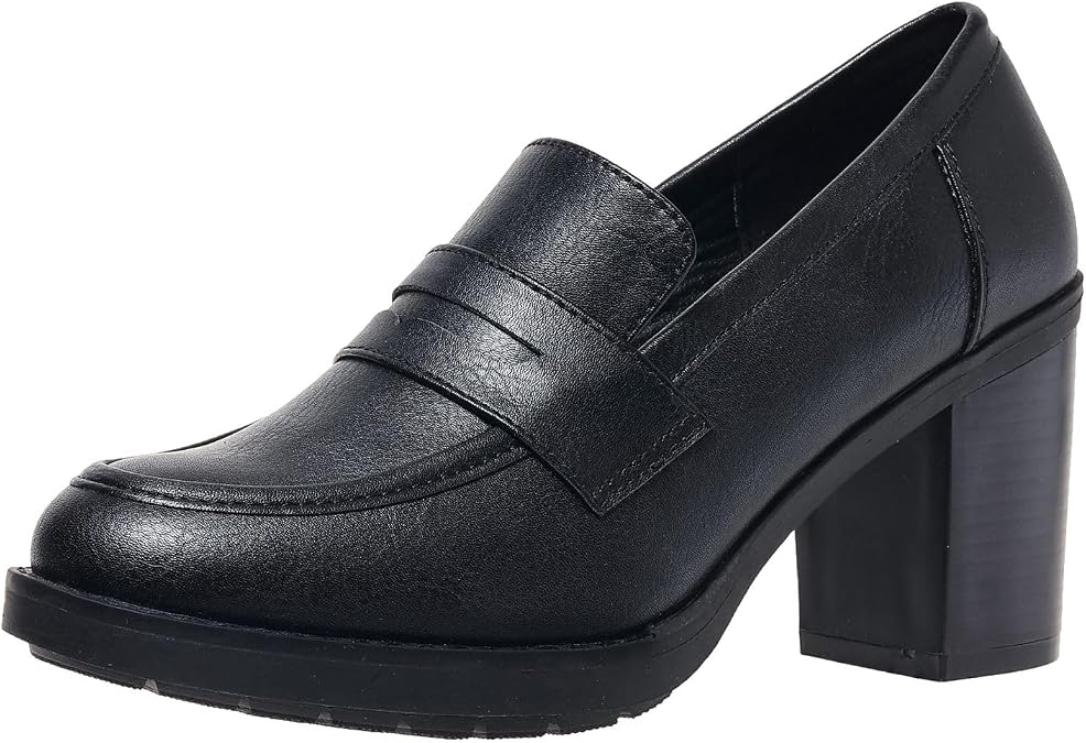 Women's Pumps Block Chunky High Heel Comfortable Classic Dressy Office Business Oxfords Shoes US5-11