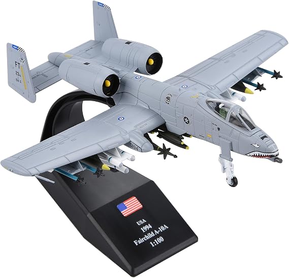 1/100 A-10 Attack Aircraft Thunderbolt II Aircraft Model Alloy Diecast Fighter Plane Model