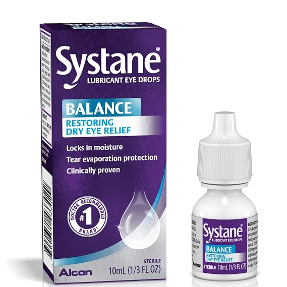 Systane BALANCE Lubricant Dry Eye Drops, 0.33 Fl Oz