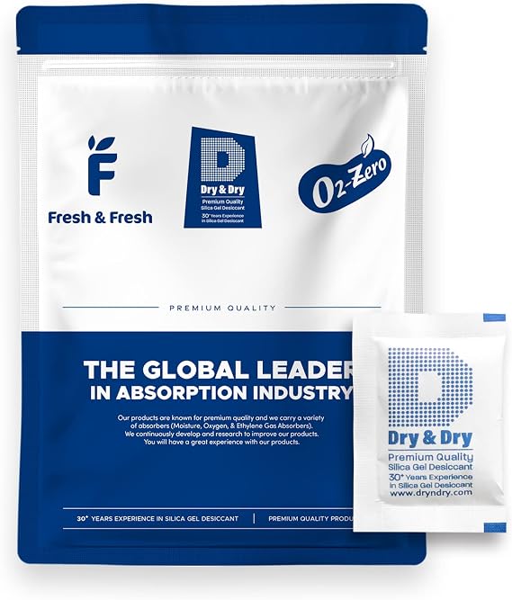 5gm Pack of 1000 "Dry&Dry" Silica Gel Packets Desiccant Dehumidifier