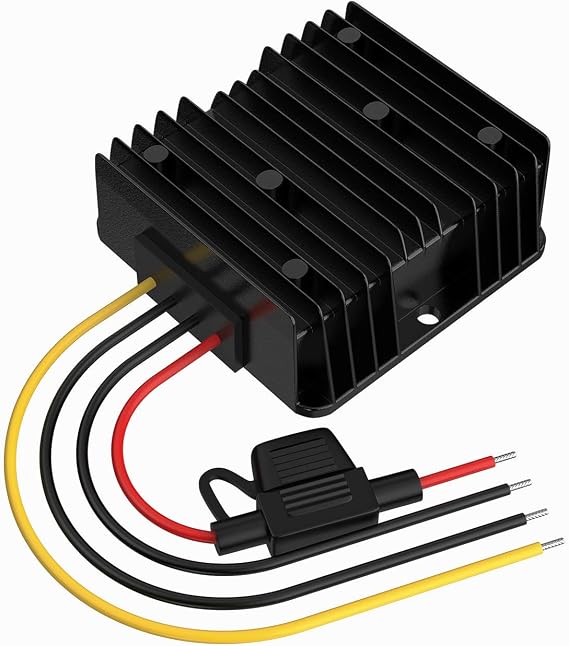 DC Converter 12 V to 24 V, Dc-DC Converter 12 V to 24 V 10 A 240 W with Fuse Waterproof Step Up Converter for Golf Cart LED Light Car Engine Truck Vehicle Boat etc. (DC9-20V Wide Input)