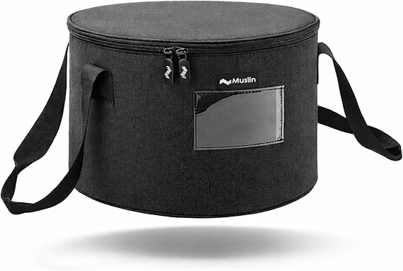 Musiin Custom Instrument Accessories Bag for Audio Cables & Adapters etc | Multi-Function Round Storage, Internal Mesh Pocket for Connectors, Convenient and Stylish Music Gear Organizer.