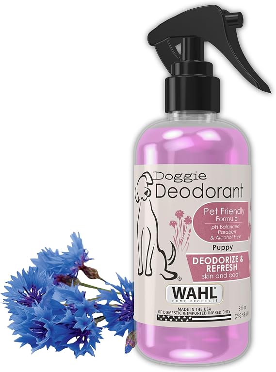 Wahl USA Puppy Pet Deodorant Spray, Deodorizes Odors, Cornflower Aloe, 8 oz