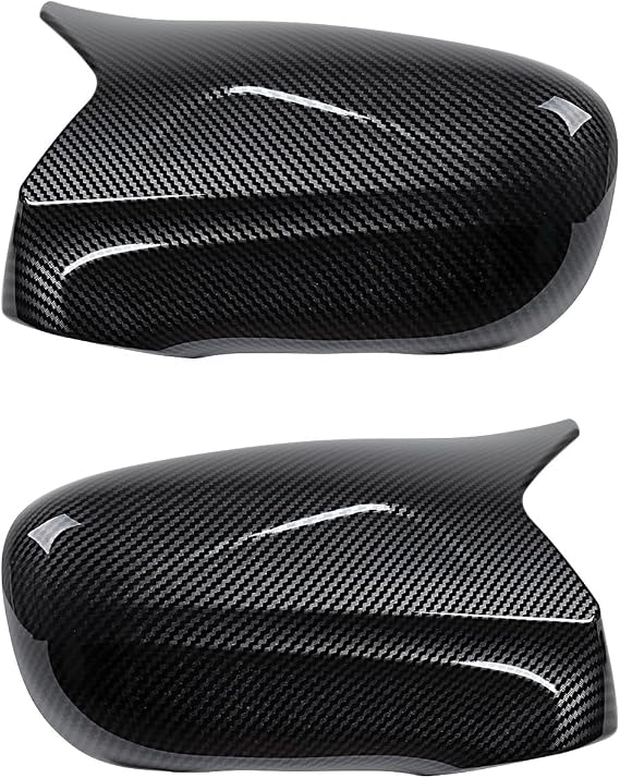 Pair Carbon Fiber Stick-on Side Mirror Covers M Style Car Exterior Cap Compatible with 2006-2009 Lexus IS250 IS350, Lexus ISF 2006-2012, ES350 2007-2009 OE# 8791053251, 8794053250