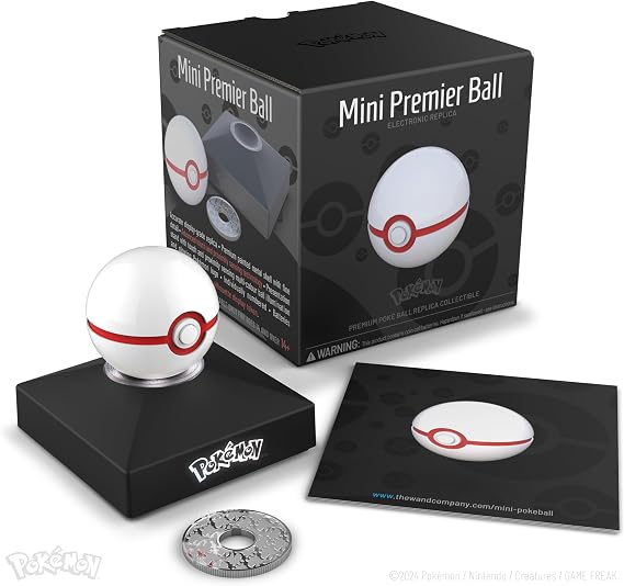 The Wand Company Pokémon Trainer Mini Poké Ball authentic replica (Mini Premier Ball)