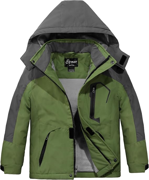 Boys Waterproof Ski Jacket Warm Winter Coat