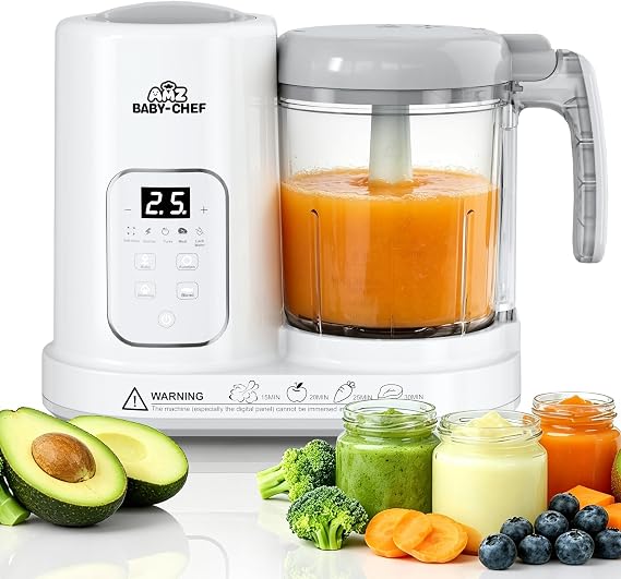 Baby Food Maker Pro Steamer Blender: 4 in 1 Auto Steam Blend and Puree Maker with Self-Clean for Healthy Baby and Toddler Meal Prep - BPA-Free