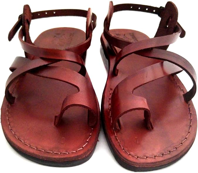 Jerusalem Men's Classic Leather Sandals Jesus (numeric_10) EU44