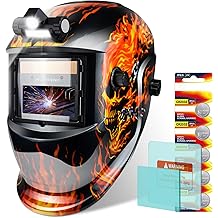 TRQWH Welding Helmet with Light True Color Auto Darkening Welding Helmets for Men Solar Powered Welding Hood with 2 Arc Sensor Wide Shade 4/9-13 for TIG MIG ARC Cool Welder Mask