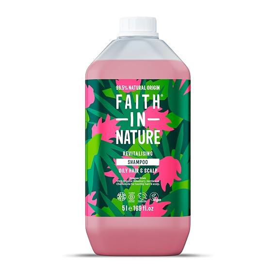 FAITH IN NATURE Natural Shampoo - Vegan & Cruelty Free, No SLS or Parabens - 169 fl oz Refill Pack, Dragon Fruit