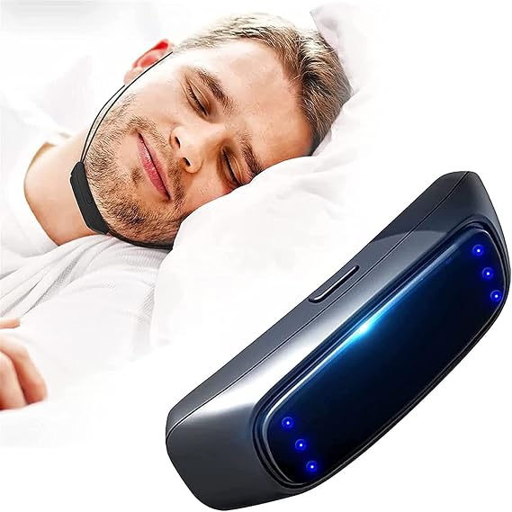 Upgraded Anti Snoring Devices for Women & Men, Intelligent Electronic Snore Reducing Aids, Wearable Anti-Snoring Chin Massager for Improve Sleep, Comfortable Earhook Sleep Snore Stopper