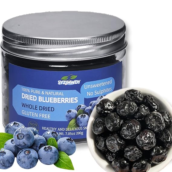 Dehydrated Dried Blueberries | Fruit Snacks | No Added Sweeteners - 7.05oz