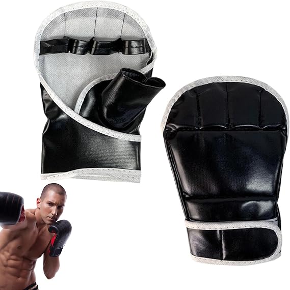 Kickboxing Gloves Half Finger Half Finger Adjustable Open Palm | Gloves Grappling Sparring for Kung Fu, Sparring, Martial Arts Training, Fighting, Punching Bag Workouts, Light Training