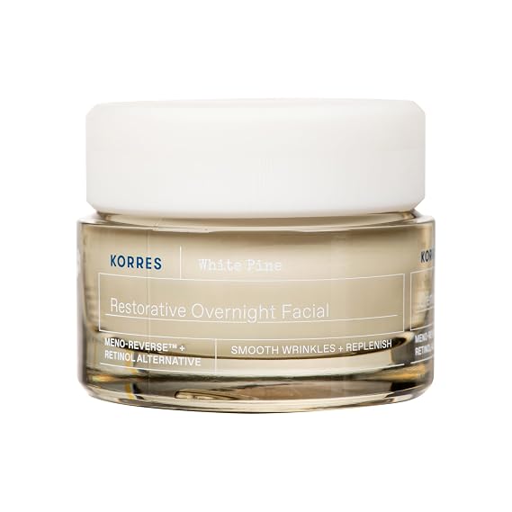 KORRES White Pine Meno-Reverse Night Cream, Retinol Alternative, 1.35 Fl Oz