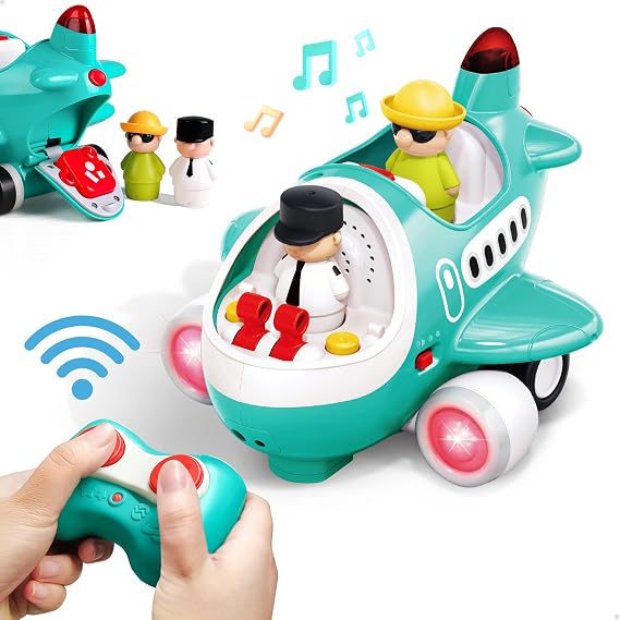 iPlay, iLearn Baby RC Airplane Toy, Remote Control Plane for Toddlers 1-3