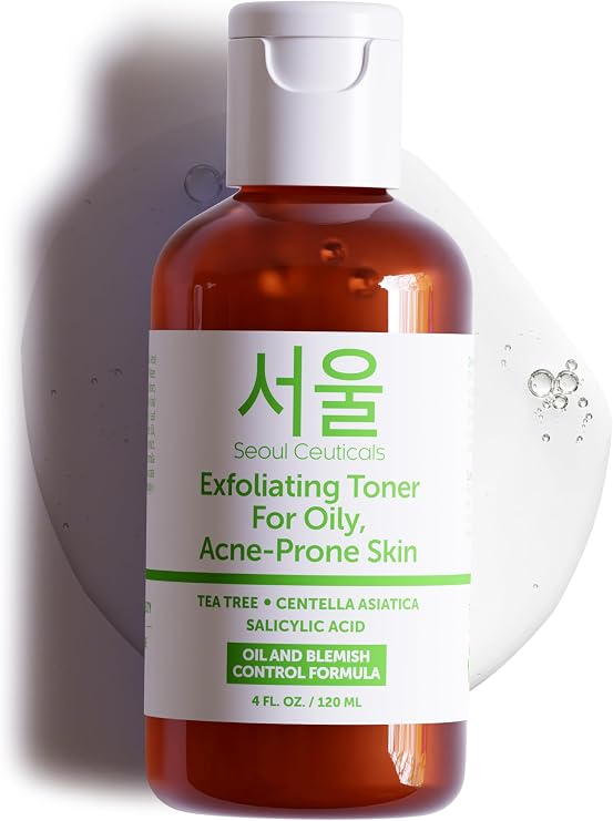 SeoulCeuticals Korean Toner for Oily Acne Prone Skin Tea Tree Toner 4oz