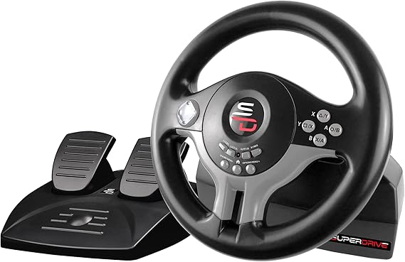 Superdrive SV250 Steering Wheel PS4 Xbox Series X/S Nintendo Switch 2 PC | Superdrive racing wheel for PS4, Xbox Series X/S, Nintendo Switch 2 & PC — 22cm, 180°, shift paddles & vibration