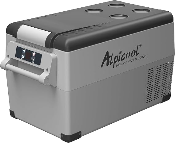 Alpicool CF35 Portable Refrigerator 37 Quart(35 Liter) Vehicle, Car, Truck, RV, Boat, Mini fridge freezer for Driving, Travel, Fishing, Outdoor and Home use -12/24V DC and 110-240V AC