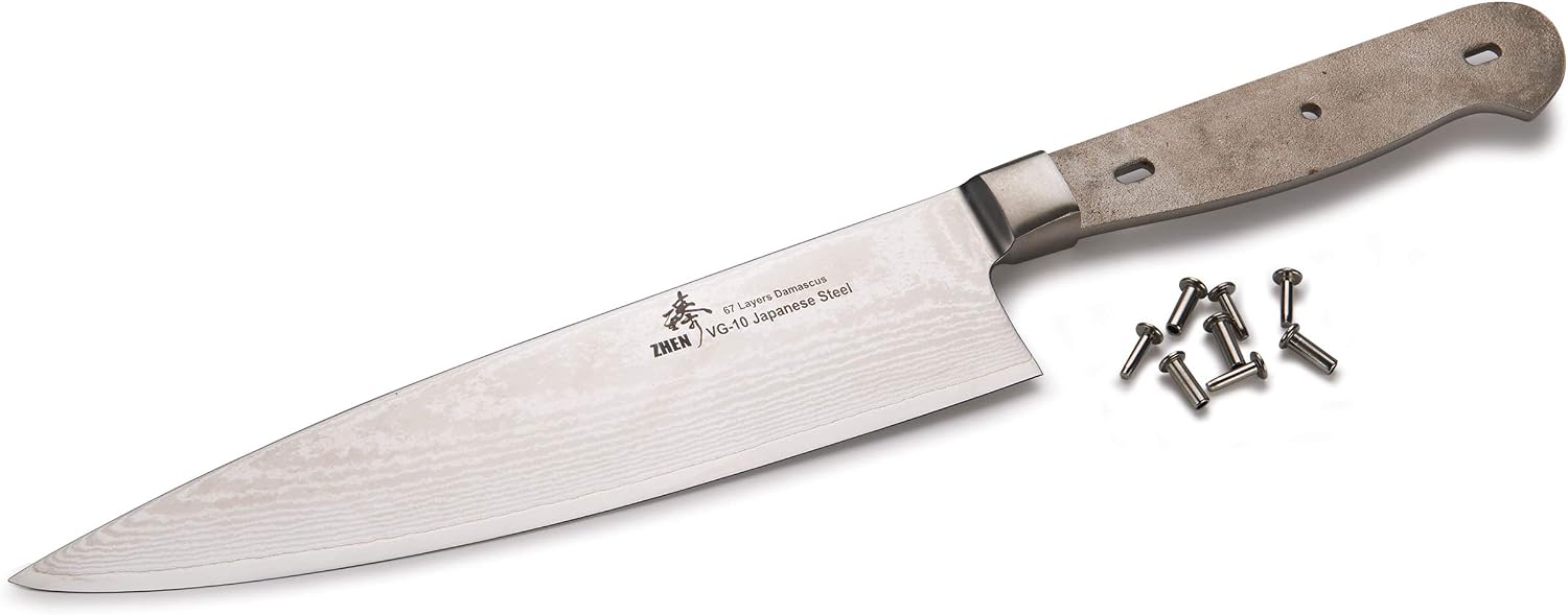 Woodworking Project Kit for Zhen Chef's Knife, Blade Blank, 8-14 L x 564"