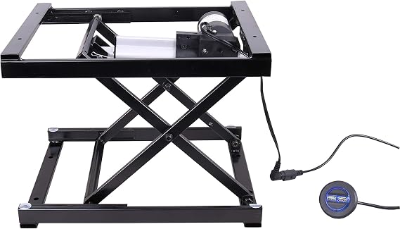 17'' Electric Manual Control Button Dining Table Coffee Table Lift,Black,110V-240V,Working Platform Computer Desk Electronic Scissor Lift