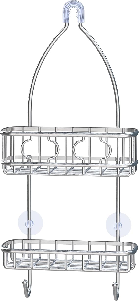 Simple Houseware Stainless Steel Bathroom Hanging Shower Head Caddy Organizer (24 x 10.2 x 4.25 inches)