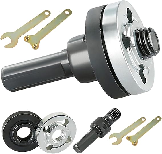 Angle Grinder Attachments, 10Pcs Electric Drill Angle Grinder Connecting Rod Set, Metal for 10 to 13 mm Hand Drill Models