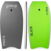 ビーチ用ボディボード ハードスリックボトム 子供&大人用 Legendary Pro X ヒートシール EPSコア付き リーシュ