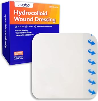 Hydrocolloid Wound Dressing - Large 4"x4" Pads, Self-Adhesive Gel Bandages, Waterproof & Moist Healing for Cuts, Burns, Blisters & First Aid (4"x4" (Pack of 20))