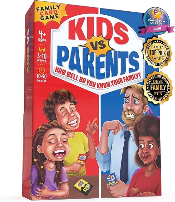 Kids VS Parents Family Card Game Conversation Cards & Questions for Kids