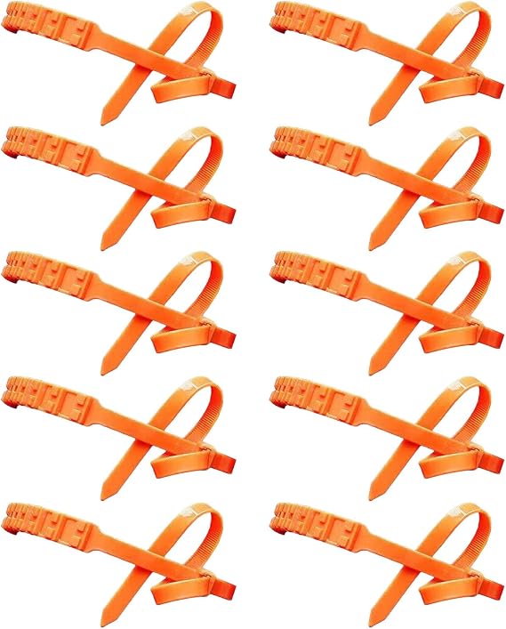 Snow Chains, 10 Pcs Rubber Anti Skid Snow Chains for Car Tires, Adjustable Snow Socks Zip Ties for Car Wheels, Anti-Slip Snow Tire Tie Wrap Reusable for Car Tire Accessories
