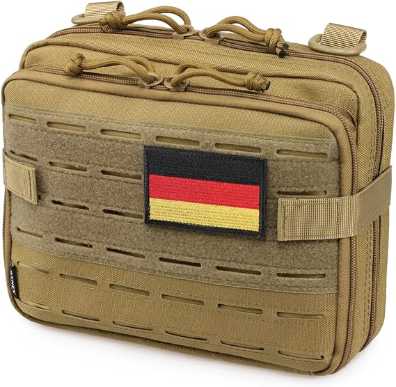 WYNEX Tactical Molle Admin Bag Laser Cut Design Utility Bags Molle Attachment Military Medical EMT Organiser