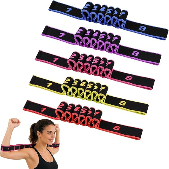 5 Pack Fitness Resistance Bands, Number Resistance Band