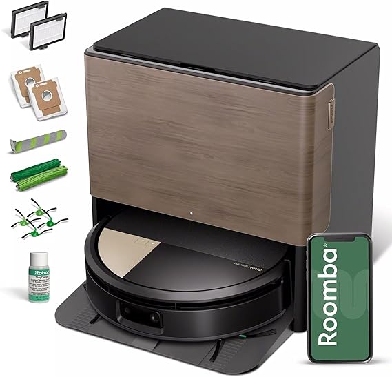 iRobot Roomba Max 705 Combo Robot Vacuum & Mop + AutoWash Dock Extending Cleaning Roller Mop, Retractable Cover, Dual Brushes, Self-Empties, Heat-Washes & Dries, Avoids Obstacles, LiDAR | Extending roller, retractable cover, heat washing and drying, obstacle avoidance, LiDAR navigation