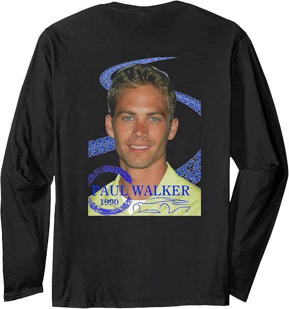 Paul Walker_002_Back Printed Long Sleeve T-Shirt