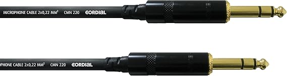 Cordial Stereo Cable - 6.33 mm Male to 6.33 mm Male - 3 m