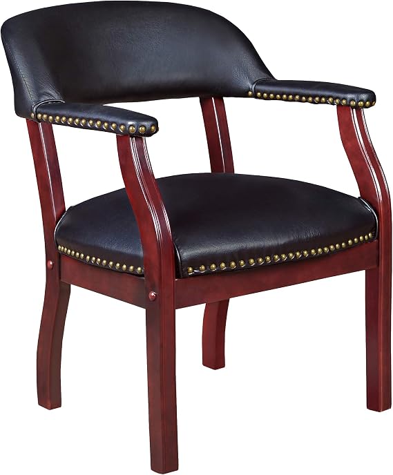 Regency 9004BK Ivy League Captain Chair, Black 25D x 24W x 31H in