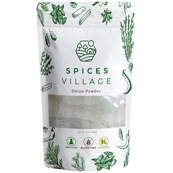 SPICES VILLAGE Premium Onion Powder, Onion Powder Seasoning, 8 oz