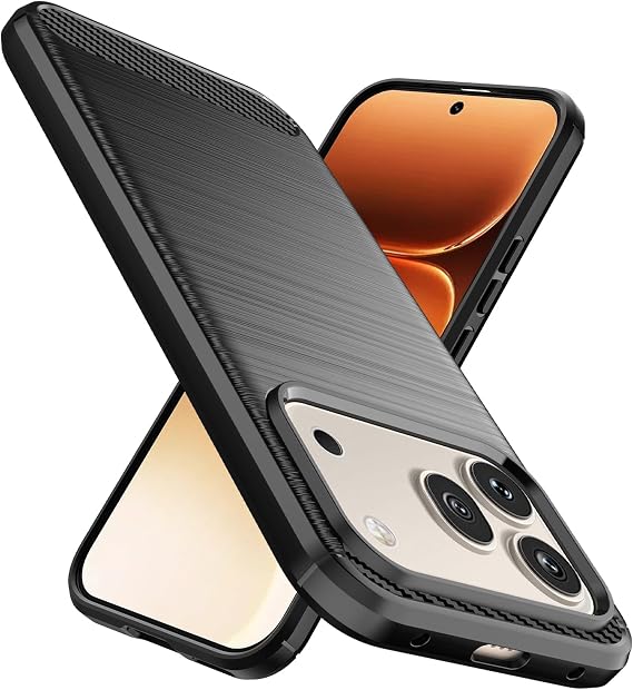 Designed for Honor 600/600 Pro Case,Flexible TPU [Brushed Texture] [Anti-Slip] Shockproof Military Protection Bumper Phone Case,Slim Case Cover for Honor 600 Pro,Black