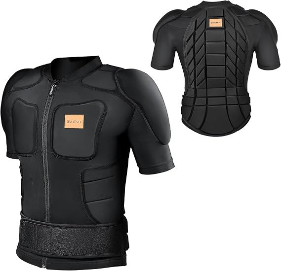 BenKen Men's Women's Professional Anti-Collision Sports Shirts, Protection of the Back, Motorcycle Protective Jacket for Skateboarding Skating Snowboarding Cycling