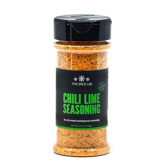 The Spice Lab No. 199 - Chili Lime Margarita Premium Gourmet Salt - Gluten-Free Non-GMO All Natural Premium Gourmet Salt - 6.8oz. Shaker Jar