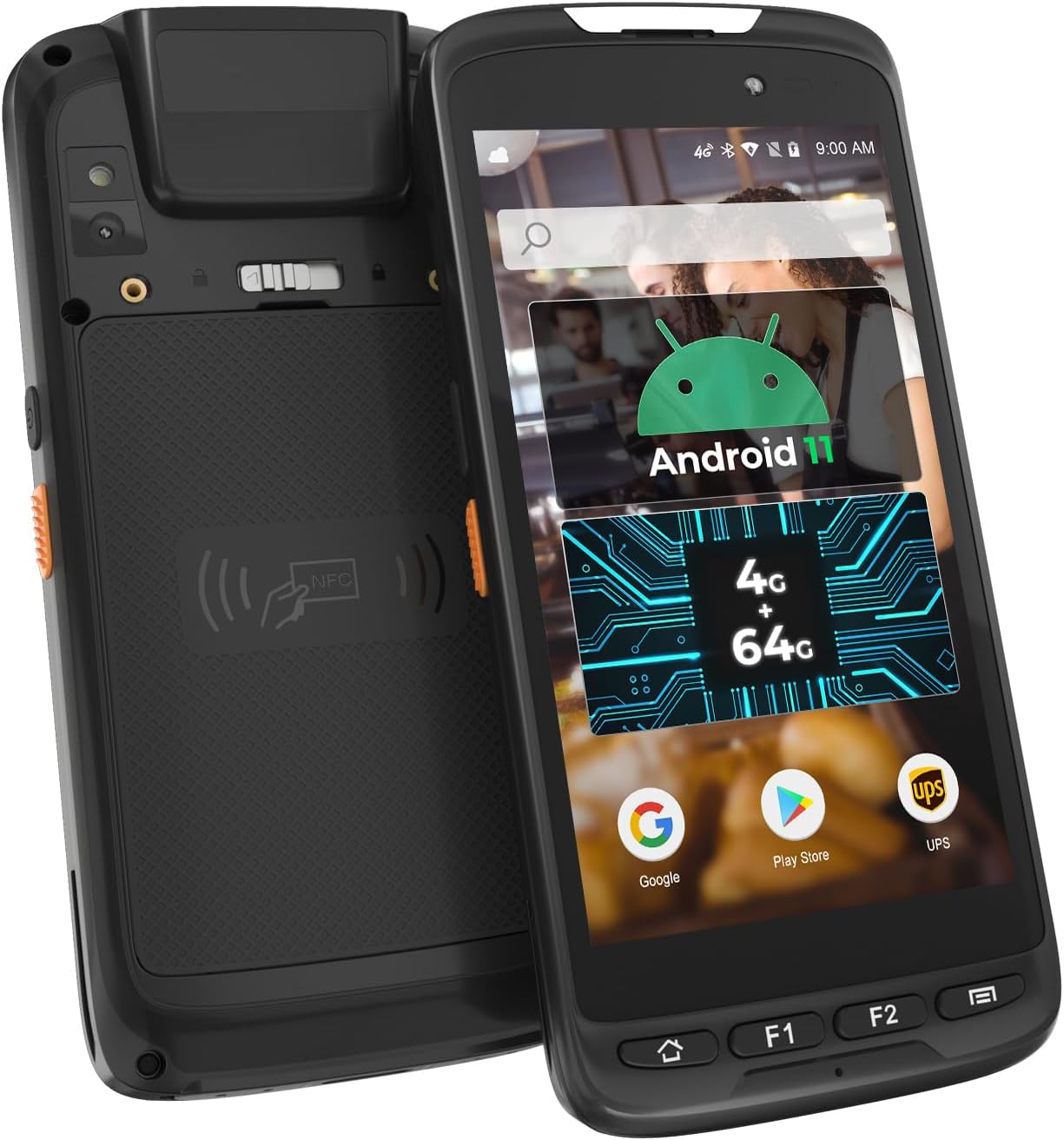 SVANTTO Android Barcode Scanner, 464GB Flash, 1D2DQR Zebra Scanner, Full-Screen 5 Android 11 Mobile Computer, Bluetooth 5.0, WiFi, 4G LTE, NFC, 8-Core CPU Inventory Barcode Data Collector